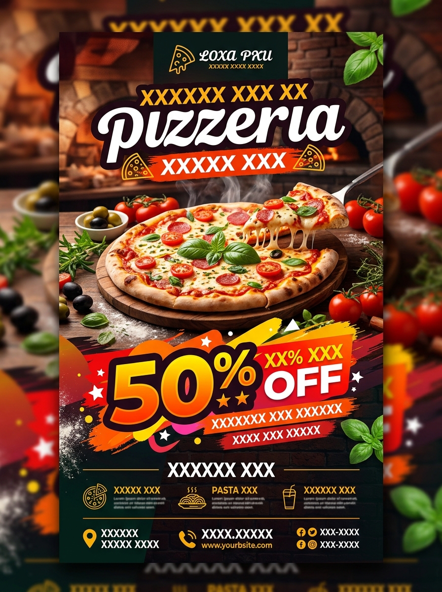 Flyer Pizzería